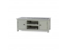 Core Products Core Perth Grey Painted with Grey Stone Inset 2 Door TV Unit (Flat Packed)