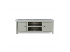Core Products Core Perth Grey Painted with Grey Stone Inset 2 Door TV Unit (Flat Packed)