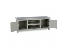 Core Products Core Perth Grey Painted with Grey Stone Inset 2 Door TV Unit (Flat Packed)