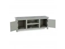 Core Products Core Perth Grey Painted with Grey Stone Inset 2 Door TV Unit