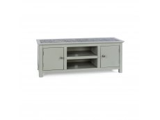 Core Products Core Perth Grey Painted with Grey Stone Inset 2 Door TV Unit (Flat Packed)