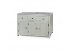 Core Perth Grey Painted with Grey Stone Inset 3 Door 3 Drawer Sideboard (Flat Packed)