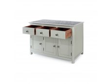 Core Products Core Perth Grey Painted with Grey Stone Inset 3 Door 3 Drawer Sideboard (Flat Packed)