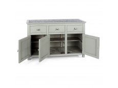 Core Products Core Perth Grey Painted with Grey Stone Inset 3 Door 3 Drawer Sideboard (Flat Packed)