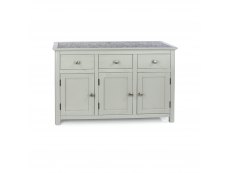 Core Products Core Perth Grey Painted with Grey Stone Inset 3 Door 3 Drawer Sideboard (Flat Packed)