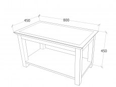 Core Products Core Perth Grey Painted with Grey Stone Inset Coffee Table (Flat Packed)