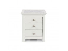 Core Products Core Stirling White with White Stone Inset 3 Drawer Bedside Cabinet (Flat Packed)