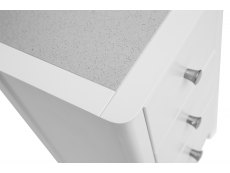 Core Products Core Stirling White with White Stone Inset 5 Drawer Narrow Chest of Drawers (Flat Packed)