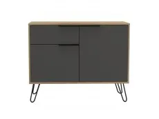 Core Products Core Vegas Oak and Grey 2 Door 1 Drawer Small Sideboard