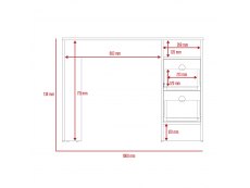 Core Products Core Vegas Bleached Oak and Grey 2 Drawer Desk (Flat Packed)