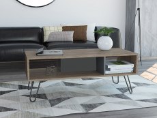 Core Products Core Vegas Bleached Oak and Grey Coffee Table (Flat Packed)