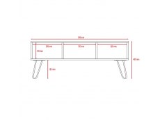 Core Products Core Vegas Bleached Oak and Grey Coffee Table (Flat Packed)
