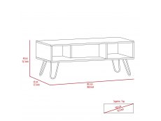Core Products Core Vegas Bleached Oak and Grey Coffee Table  (Flat Packed)