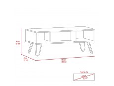 Core Products Core Vegas Bleached Oak and Grey Coffee Table (Flat Packed)
