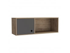 Core Products Core Vegas Bleached Oak and Grey Wall Storage Unit (Flat Packed)