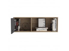 Core Products Core Vegas Bleached Oak and Grey Wall Storage Unit (Flat Packed)