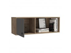 Core Products Core Vegas Bleached Oak and Grey Wall Storage Unit (Flat Packed)