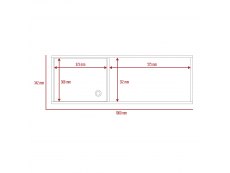 Core Products Core Vegas Bleached Oak and Grey Wall Storage Unit (Flat Packed)