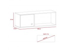 Core Products Core Vegas Bleached Oak and Grey Wall Storage Unit (Flat Packed)
