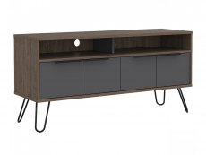 Core Products Core Vegas Bleached Oak and Grey Wide Screen TV Rack with 4 Doors (Flat Packed)