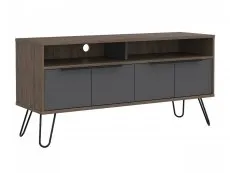 Core Core Vegas Oak and Grey Wide Screen TV Rack with 4 Doors
