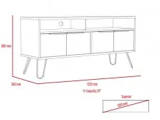 Core Core Vegas Oak and Grey Wide Screen TV Rack with 4 Doors