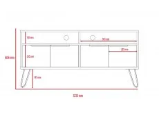 Core Products Core Vegas Oak and Grey Wide Screen TV Rack with 4 Doors