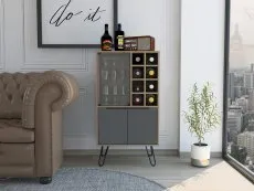 Core Products Core Vegas Oak and Grey 2 Door Wine Cabinet