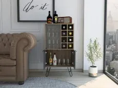 Core Products Core Vegas Oak and Grey 2 Door Wine Cabinet