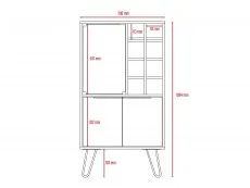 Core Core Nevada Smoked Oak and Grey Oak Effect 2 Door Wine Cabinet