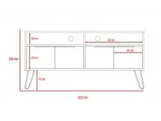 Core Core Nevada Smoked Oak and Bleached Grey 4 Door Wide Screen TV Cabinet