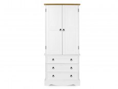 Core Products Core Corona White and Pine 2 Door 3 Drawer Wardrobe (Flat Packed)