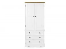 Core Corona White and Pine 2 Door 3 Drawer Wardrobe