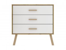 Harmony Harmony Austin White and Oak 3 Drawer Chest of Drawers (Flat Packed)