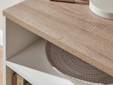 GFW GFW Alma White and Oak Lamp Table (Flat Packed)