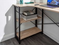 GFW GFW Bramwell Sonoma Oak Folding Left Corner Desk (Flat Packed)