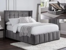 Julian Bowen Julian Bowen Gatsby Light Grey Fabric Ottoman Bed Frame