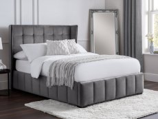 Julian Bowen Julian Bowen Gatsby 4ft6 Double Light Grey Upholstered Fabric Ottoman Bed Frame