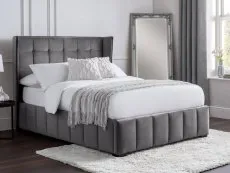 Julian Bowen Julian Bowen Gatsby 4ft6 Double Light Grey Fabric Ottoman Bed Frame