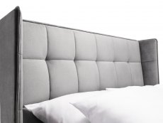 Julian Bowen Julian Bowen Gatsby 5ft King Size Light Grey Upholstered Fabric Ottoman Bed Frame