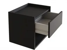 GFW Harmony Black Wall Mounted Pair of Bedside Tables