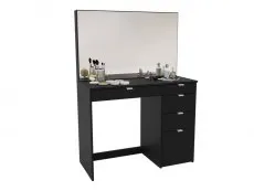Birlea Birlea Ava Black 5 Drawer Dressing Table and Mirror