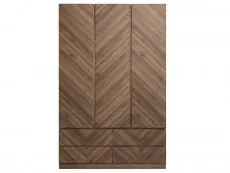 GFW GFW Catania Royal Walnut 3 Door 4 Drawer Triple Wardrobe