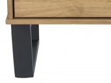Core Core Texas Waxed Pine 2 Drawer Wooden Bedside Table