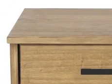 Core Core Texas Waxed Pine 2 Drawer Wooden Bedside Table