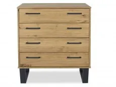 Core Core Texas Waxed Pine 4 Drawer Wooden Chest of Drawers