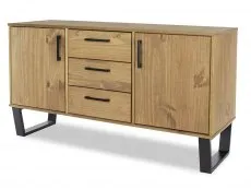 Core Core Texas 2 Door 3 Drawer Waxed Pine Medium Wooden Sideboard