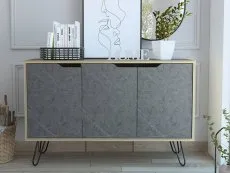 Core Core Manhattan Pine and Stone Effect 3 Door Medium Sideboard