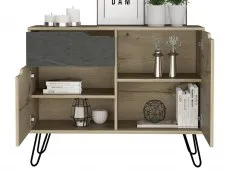 Core Core Manhattan Pine and Stone Effect 2 Door 1 Drawer Small Sideboard
