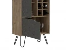 Core Products Core Manhattan Bleached Pine and Stone Effect 2 Door Drinks Bar